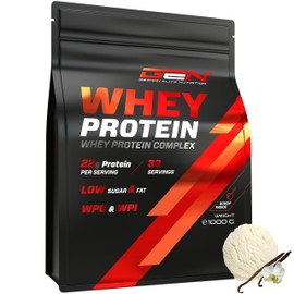 Whey Protein Complex - 1000 g (Vanilla Ice Cream) - With Isolate Content - Instant Soluble Protein Powder with BCAA & EAA - German Elite Nutrition