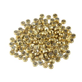 TEHAUX 500pcs Acrylic Alphabet Beads for Crafts Smooth Letter Beads for Bracelet Necklace Jewelry Making and Other Creative Projects