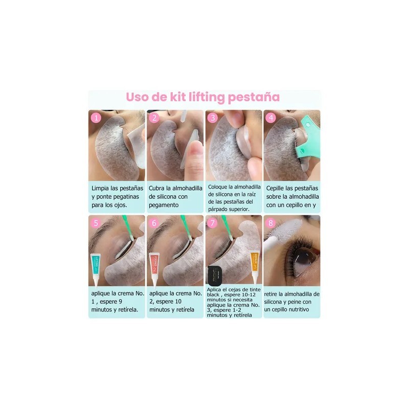 Kit Lash Lifting Pestañas Rizado Suerdebae Para Belleza