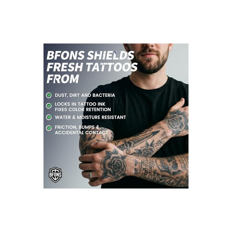 BFONS Waterproof Tattoo Aftercare Bandages - 6" x 4.4 yd