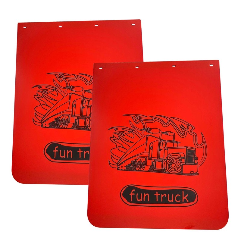 BST BSSP Universal Red Mud Flaps for Semi Trucks, 24''X30''