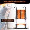 12.5FT Telescoping Extension Ladder for RV Attic Home, Multi-Purpose Collapsible