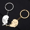 LONYOO Couples Lovebird Keychain Stainless Steel Heart Bird Keyring Valentines