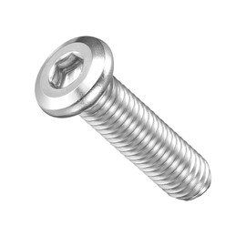 METALLIXITY Flat Head Hex Socket Cap Screws Bolts(M8-1.25x30) 10Pcs, 304 Stainless Steel Hex Socket Furniture Bolts Screws - for Furniture Woodworking Project, Silver Tone