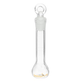 PATIKIL 5ml Volumetric Flask, 3.3 Borosilicate Glass Graduated Volumetric Measuring Flask with Glass Stopper Tolerance 0.20ml for Lab Experiment, Clear