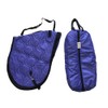 AJ Tack English Padded Saddle and Bridle Carrier Set Purple