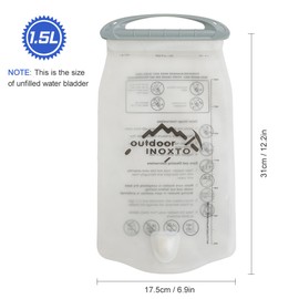 1.5L Hydration Bladder Leakproof Water Reservoir Water Bladder for Hydration Backpack Water Storage Bag for Cycle Hiking Running Climbing