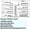 Range Finder Card, 2Pcs Hunting Rangefinder Ruler, Portable Pocket Analog