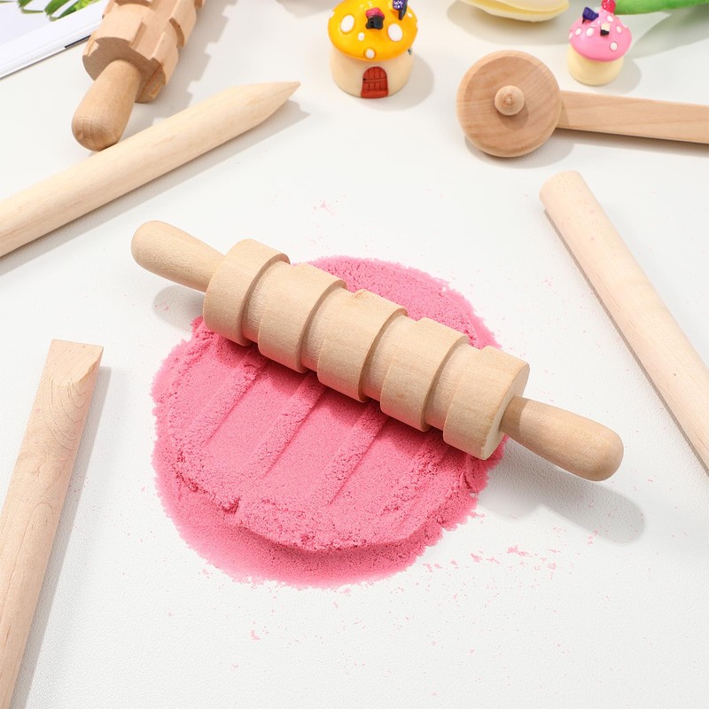 STOBOK Wooden Kneading Tool Dough Plasticine Tool Extruder Modelling Tool