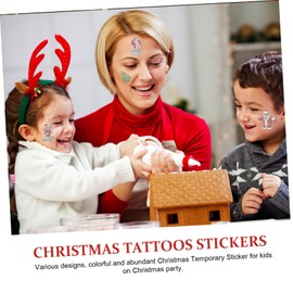 Minkissy 3sets Christmas Stickers for Kids Adults Cartoon Temporary Decals 6sheets*3