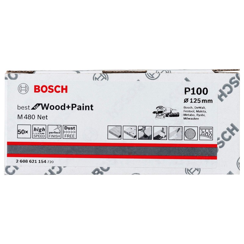 Bosch Professional set of 5 sanding sheets M480 Best suited