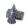 SINLEO Freedom Vintage Silver Black American US Eagle Stainless Steel