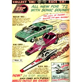 Vintage Toy Race Cars Fridge Comic Book Ad on Magnet 1YR Warranty!