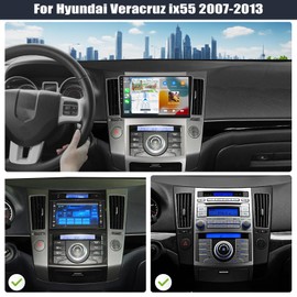 [4+64G] Android 13 Car Stereo for Hyundai Veracruz ix55 2007-2013 with Wireless Carplay&Android Auto,9 Inch Car Radio with Mirror Link Bluetooth FM/RDS WiFi GPS EQ DSP SWC+AHD Backup Camera