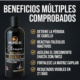 MAXIMUS INC Shampoo Artesanal con Biotina y Bergamota  Cuidado Capilar Energizante para Cabello Débil y Delgado  Limpieza Profunda que Fortalece...   