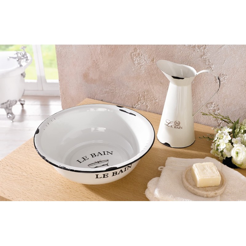 Decorative Jug Design Cream Enamel.