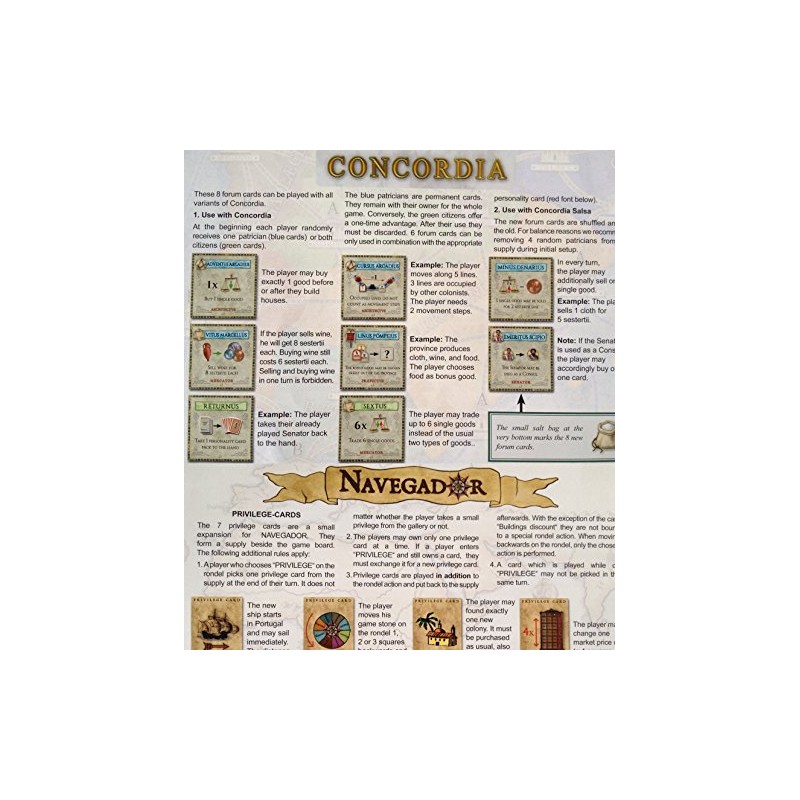 コンコルディア：8 Forum Cards & Navegador Privilege Cards Mini Expansion