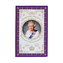 Celebrate the Life of Queen Elizabeth II 1926-2022 Commemorative Tea Towel - A Memorable Souvenir Gift for Home Décor Keepsake Collection Ornament (By LILAJ)