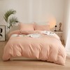 Pink Duvet Cover Queen Size Soft Washed Microfiber Duvet Cover