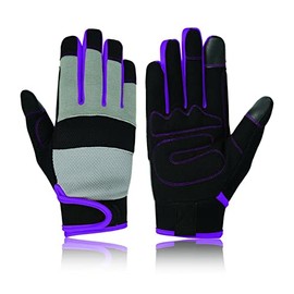 Swift Wear Ladies Protection Work Gloves Mechanic Multipurpose Tradesman Farmer's Gardening DIY Builders (Purple, S)