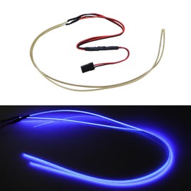 FACCNOY DIY Flexible Cuttable LED Strip Light Multi-Color (290mm) for 1/24 1/18 RC Crawlers SCX24 TRX4M FCX24 FCX18 Upgrade Parts (Blue)