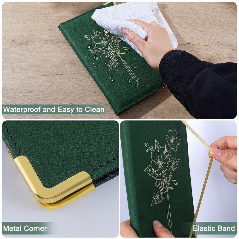 Lemmeko Server Books for Waitress, PU Leather Server Book with