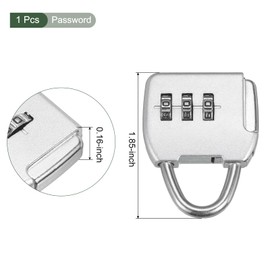 YOKIVE 1 Set 3 Digit Combination Padlock with Security Cables, Outdoor Padlock Steel Lock Chains | Great for Lockers Baggage Bikes (Silver, 3Ft)
