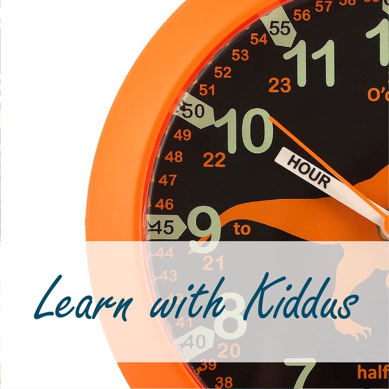 Kiddus Children's Wall Clock Analogue Time Teacher with Time Learning