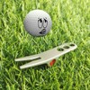 Hehglng 1Pc Silver Golf Ball Fork Pivot Divot Repair Tool