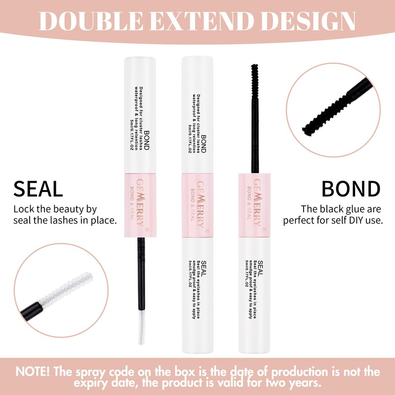 GEMERRY Lash Bond and Seal Waterproof Lash Cluster Glue for