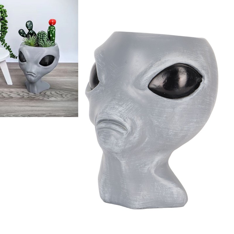 Alien Flower Pot Head Planter Pot Cute Resin Succulent Planter