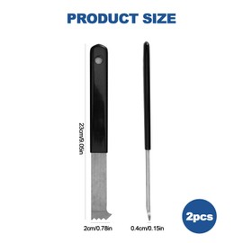 2 Pcs Paver Removal Tool Set with Double Joint Scraper, Micro-Tooth Groove & Non-Slip Rubber Handle - Perfect for Lawn,Garden,Brick,Patio, Block & Paver Replacement.