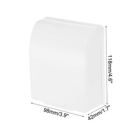 MECCANIXITY Outdoor Plug Cover 86 Type Protector Outlet Box Weather Proof Outdoor Electrical Outlet Cover Electrical Box Cover White for Bathroom, Kitchen 1pcs