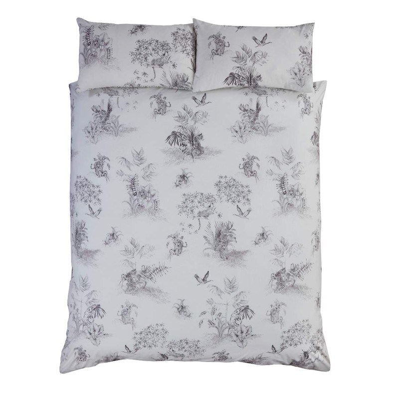 Sleepdown Jungle Toile Black White Leopard Print Geo Reversible Soft