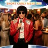 YTbeauty Black Men Wig + Glasses for Disco Costume Heat