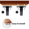 NoBrand 12PCS Stainless Steel Under-Shelf Coat Hook with Screws Mount