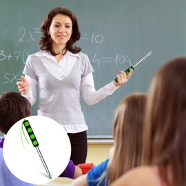 Telescopic Flag Pole 2M Stainless Steel Handheld Flag Pole Portable Extendable Flag Pole Telescopic Flagpole for Teacher Tour Guide Camping Green