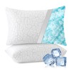 WGAKCED Cooling Pillows for Sleeping 2 Pack, Adjustable Shredded Memory