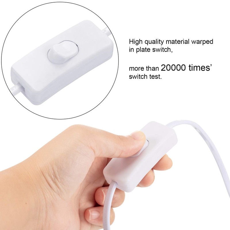 10 Packs Lamp Cord Set with Plug and Switch Pure