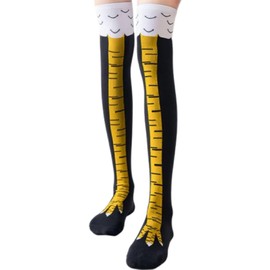 1Pair Chicken Leg Socks - Funny 3D Cartoon Chicken Socks, Knee-High Animal Socks for Women, Men & Kids, Novelty Chicken Feet Design