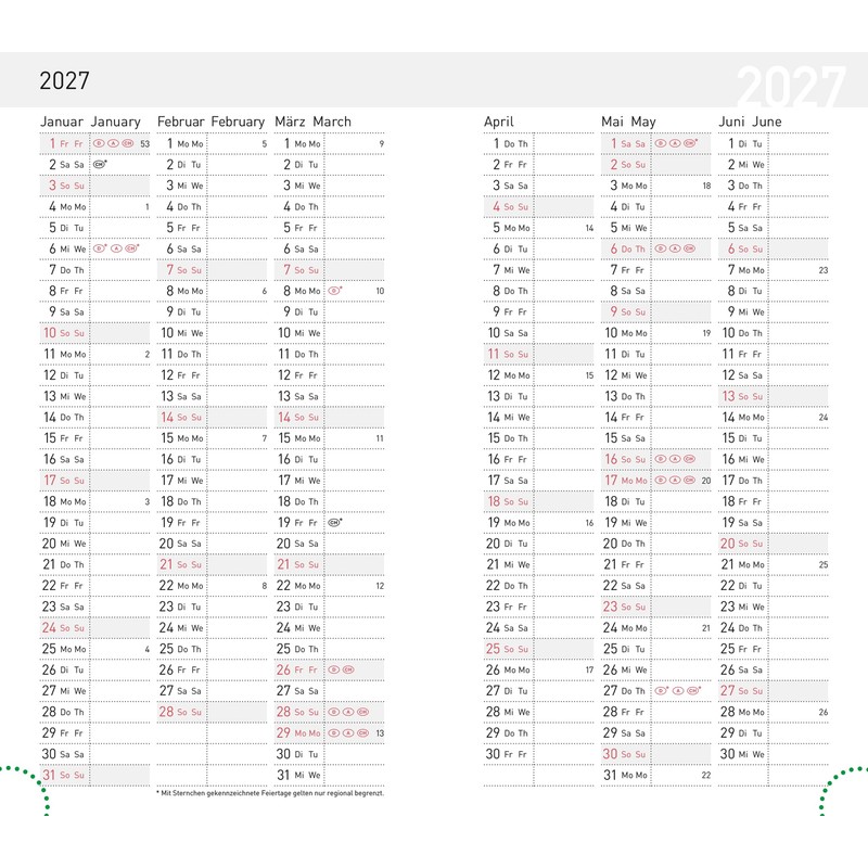 Idena 12043 Pocket Diary 2026, Ladytimer in Format 8.7 x