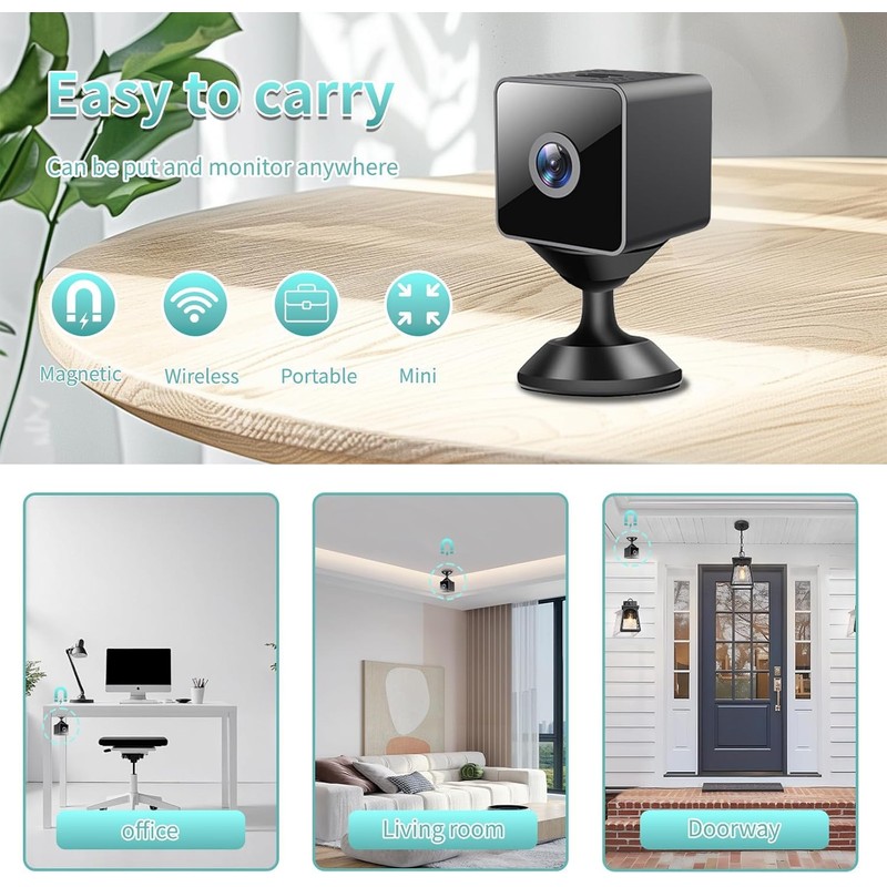 Mini Camera Wireless 1080P Camera Home Security WiFi Mini Nanny