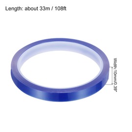 QUARKZMAN Blue Heat Tape 1 Roll 10 mm x 33 m 108 ft High Temperature Resistant Tape for Sublimation, Heat Pressing, Heat Transfer, Circuit Board, No Residue
