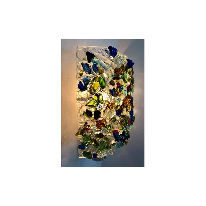 Happy Hour Recycled Bottle Glass Colorful Fiesta Confetti Night Light