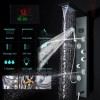 ELLO&ALLO Led Shower Panel Tower System Faucet 5-Function Rainfall Waterfall