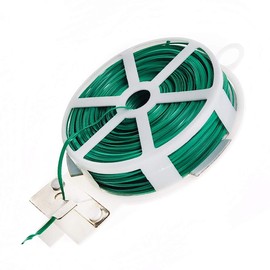 BEADNOVA Garden Wire 164 Feet (50m) Garbage Ties Multipurpose Wire Twist Ties Heavy Duty Plastic Coated Bread Ties Wire Plant Twist Ties Bag Ties for Home Office and Garden