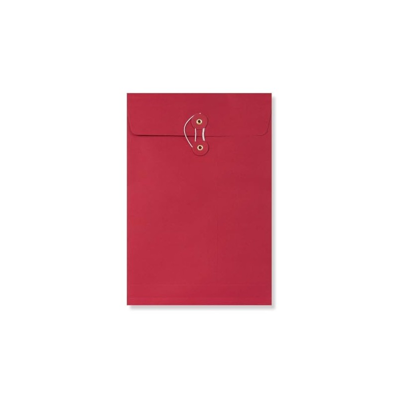 C4 Envelope 324x229mm + 25mm Pleat Red String Closure Kraft