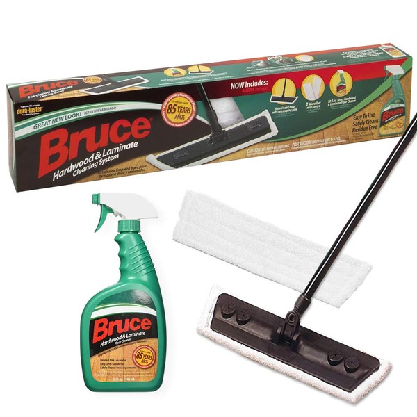 Bruce CKS01A Hardwood & Laminate (Microfiber Mop Cover) Flooring Cleaning System, Clear