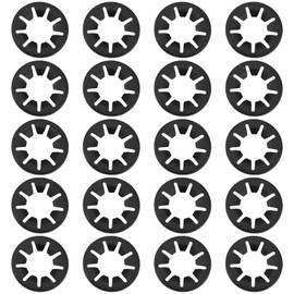 SG Store 20Pcs Internal Tooth Washers Clamping Disc Shaft Bearing Star Lock Washers for 20mm Shaft Vehicle Wheel Furniture 19x38.2mm BlackD