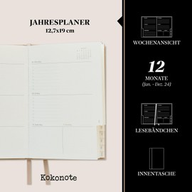 Kokonote Calendar 2024 Book Calendar Toffee Diary 2024 Planner 2024 - Appointment Calendar 2024 Pocket Calendar 2024 Small - Annual Calendar 2024 Book